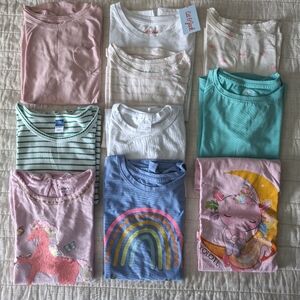 LOT 7/8y girl 10 short sleeve tees tops tshirts Zara Old Navy Cat &Jack